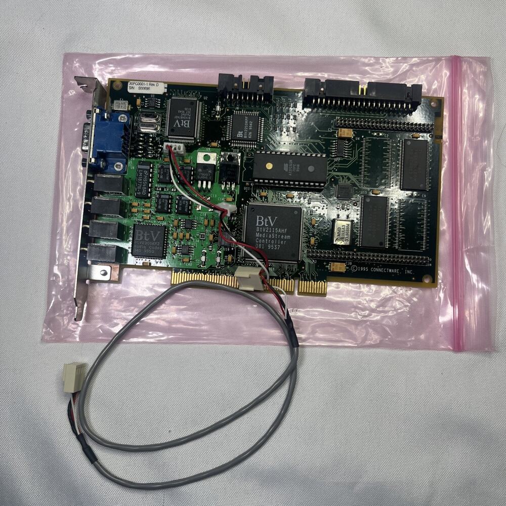RasterMedia Connectware PCI Video Card 30PC0001-1 BTV Controller Retro PC Build